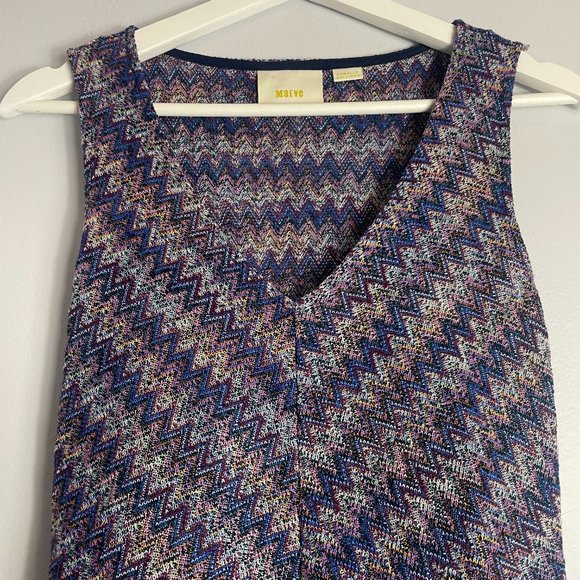Anthropologie Maeve Westwater Chevron Knit Dress Size XS Boho Bohemian - Picture 4 of 10